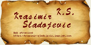 Krasimir Sladojević vizit kartica